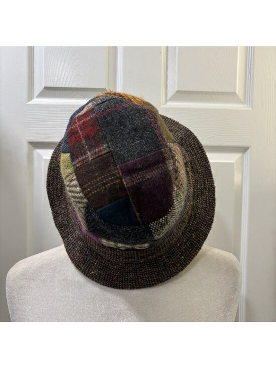 Hanna Hats Irish Walking Hat Patchwork Tweed Size M Donegal Handmade main image 8
